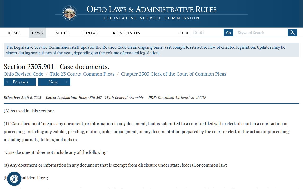 Holmes County court records source on personal identifiers and restricted documents