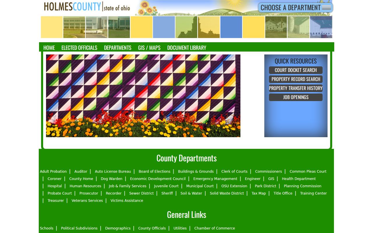 Holmes County court docket county homepage resource