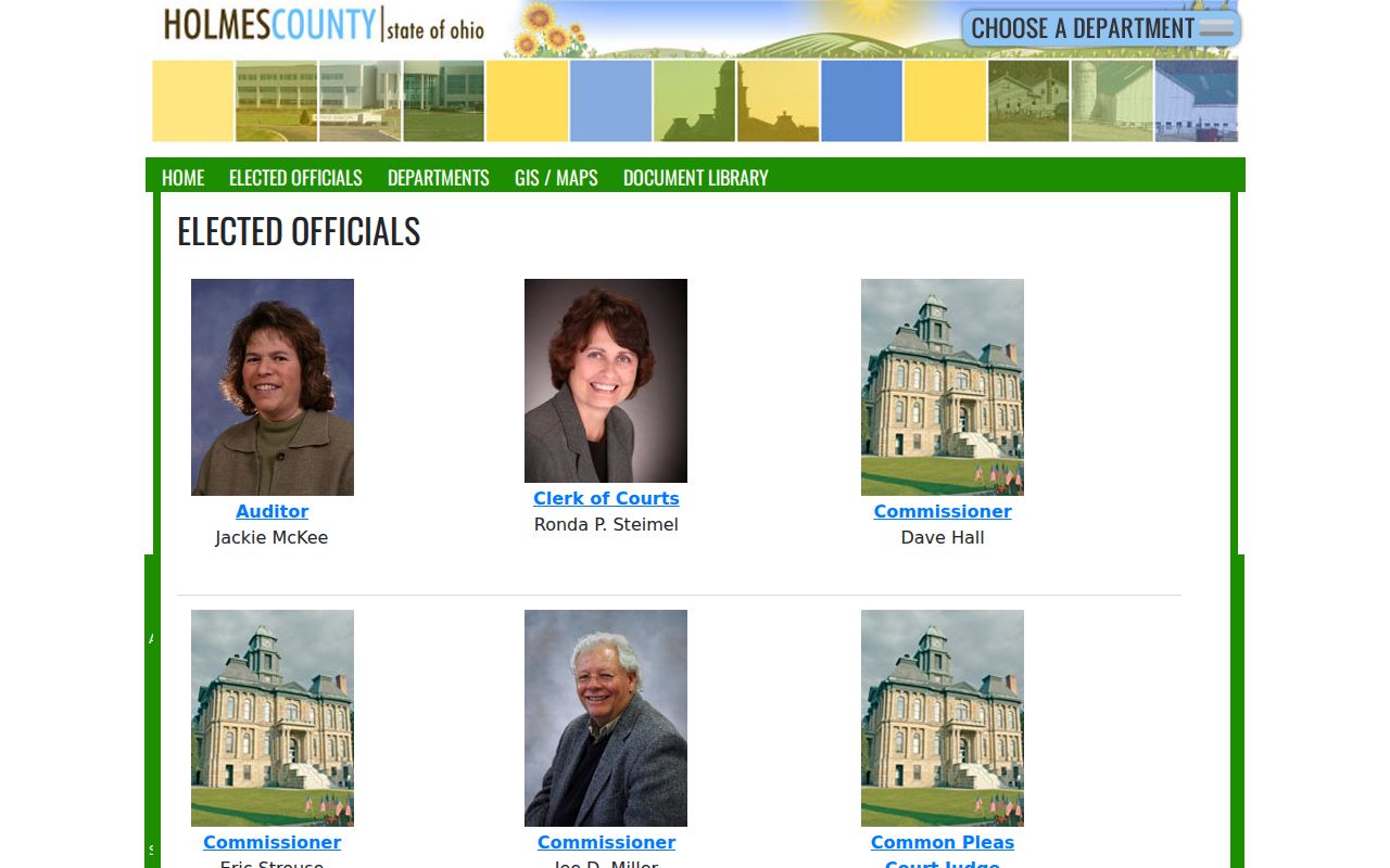 Holmes County court docket county officials information